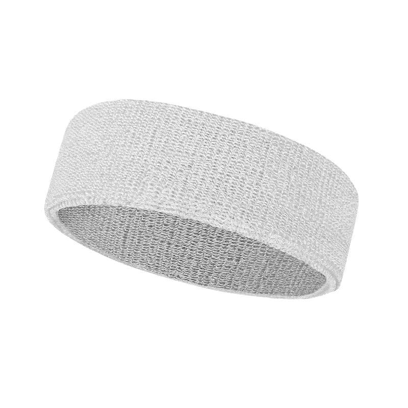 XFYT High Absorbtion Sports Headband for Workouts, Exercise and Running | for Gym Yoga Breathable, Anti Microbial, Non Slip Hairband for Men Women Cricket Tennis Head Band (White)-image-31