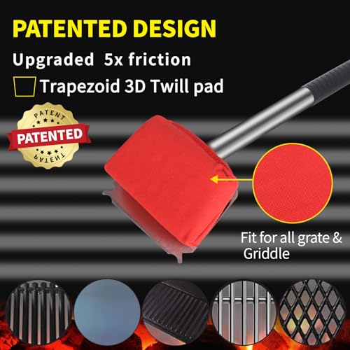 Image of XUDAKAIXIN Grill Brush Bristle Free,(Only Replaceable Cleaning Head No Grill Brush)-Red
