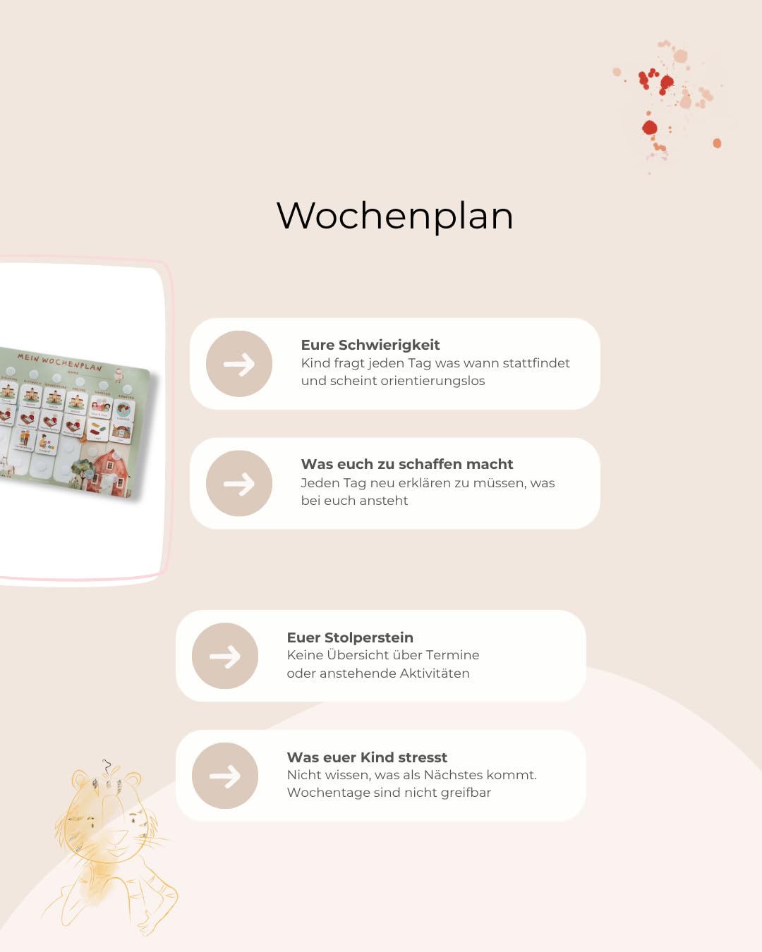 Starterset für Kinder inkl. 525 Symbole – Wochenplaner A4, Morgenroutine, Abendroutine & Tagesaufgaben (Bauernhof)