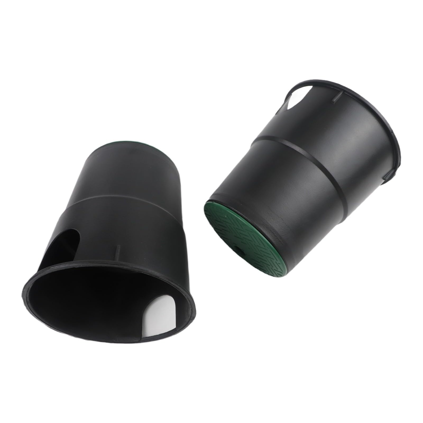 FACAIIO Robuste PP-Bewässerungsventilbox 15,2 cm mit rutschfestem Deckel und verstärkter Struktur für Gartenbewässerung im Freien, 6 Stück, Schwarz