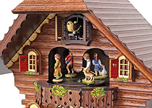Trenkle Quartz Cuckoo Clock Black Forest House With Music, Turning Dancers Tu 469 Qmt Hzzg #TOP3