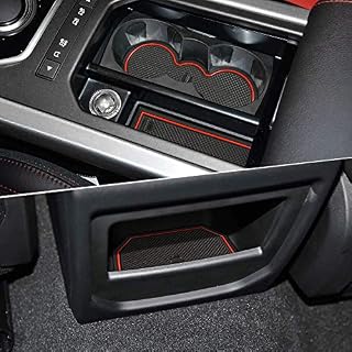 LITTOU KOLOME For Evoque 12-18 Non-Slip Car Mat Interior Door,Cup,Arm Box,Storage Ati Dust Mat (Pack of 8) (red)