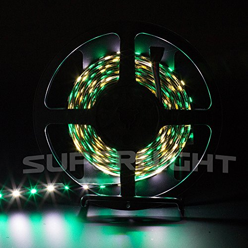 Image of SUPERNIGHT 5050 RGBW LED Strip Lights-16.4ft 300 LEDs(RGB+Cool White) | 6500K-7000K, Color Changing, High Brightness, Flexible, Cuttable, for Valentine, Wedding, Christmas Lights, Indoor Decoration