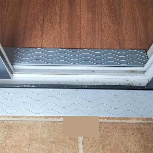 Threshold Ramp, rampa para umbral gris de 100 cm de largo, 20 cm de ancho y 9 cm de alto, hecha de plástico, ideal para sillas de ruedas y carros, superficie antideslizante miniatura 3
