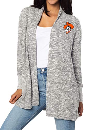 Image of chicka-d Women's Cozy Fleece Cardigan Heather Grey