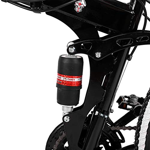 Outroad Mountain Bike 21 Speed 6 Spoke 26 in Shining SYS Double Disc Brake Bicycle Folding Bike for Adult Teens (Ship from US) (Red)