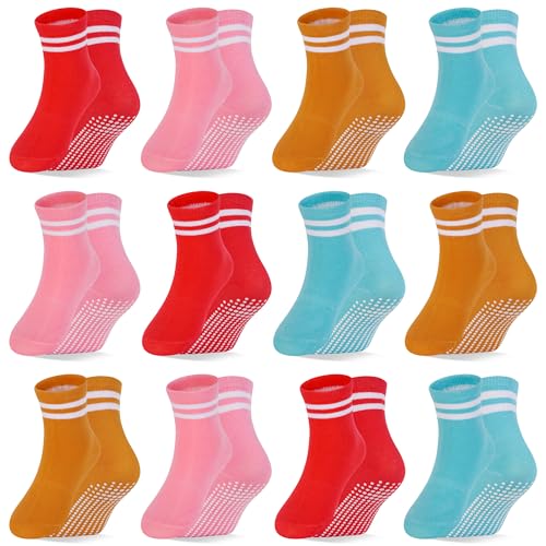 GRPSKCOS Rutschsocken Socken Kinder 12 Paar Stoppersocken Baby ABS Socken...