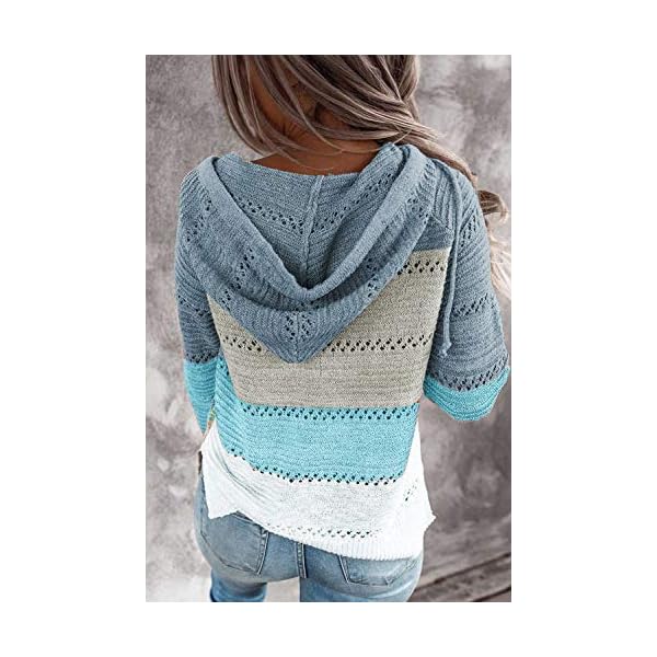 Acelitt-Women-Casual-Long-Sleeve-Zip-Up-Hooded-Sweatshirt-Hoodies-S-XXL Acelitt Women's Casual Lightweight Long Sleeve Zip up Zipper Striped Knit Sweaters Hoodies Sweatshirts Pullover Medium Sky Blue