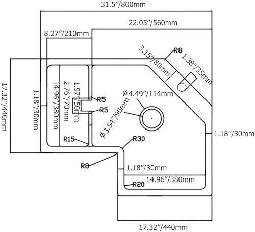 Miniatura 5 de LOVEDIMA Fregadero de cocina de esquina negro de 32 pulgadas, fregadero izquierdo irregular de cuarzo de un solo tazón con tubo de drenaje y