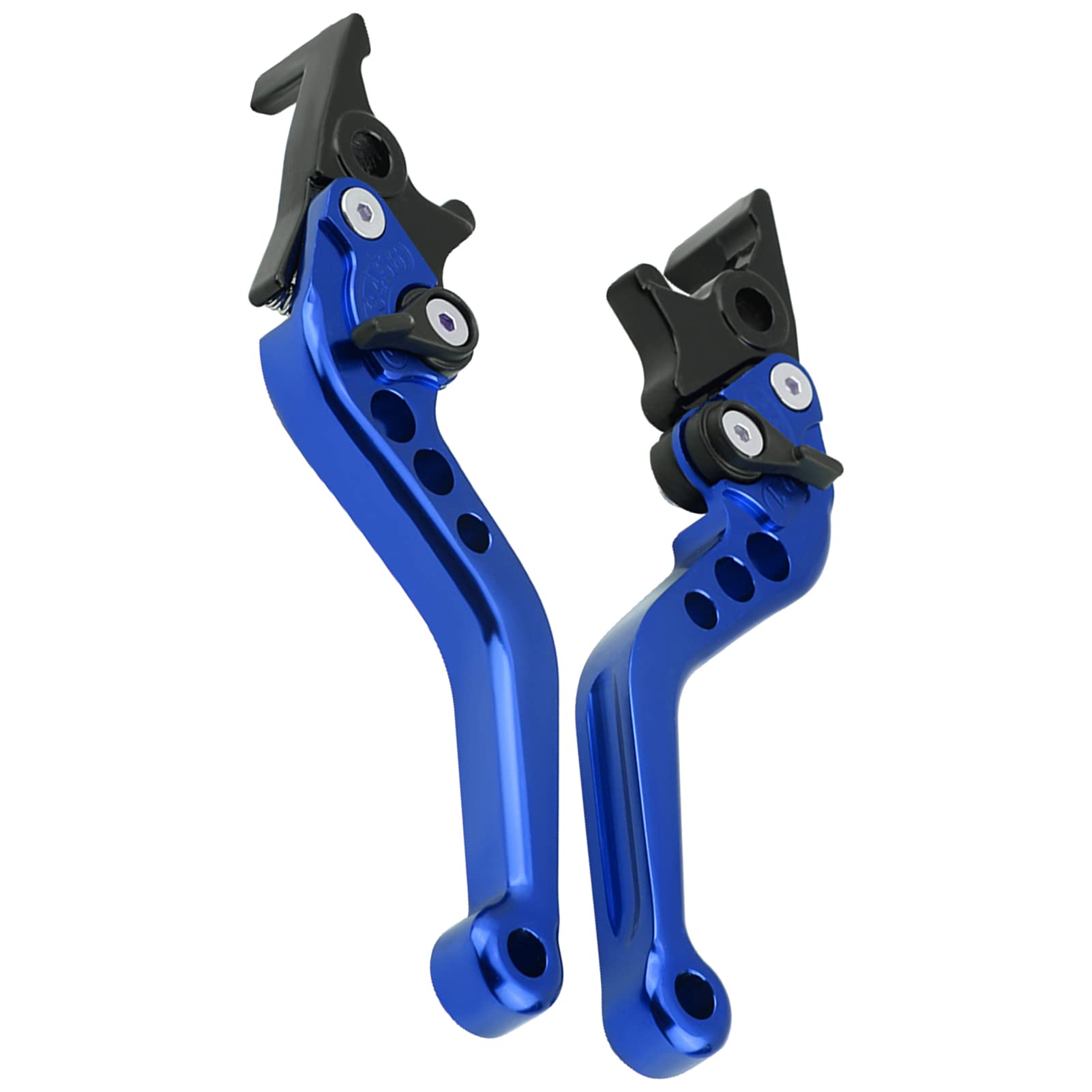 Leviers De Moto Réversibles, Levier D'embrayage de Frein 2Pcs Universal Modifié Double Levier de Frein à Disque Pour Scooter Moto Dirt Bike(Bleu) poignée keenso+levier de frein integra levier