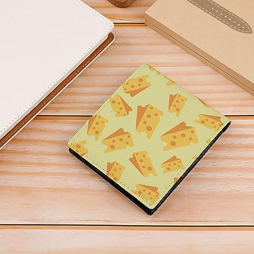 Food Themed Tasty Cheese Wallet for Women & Men Bifold Leather Graphic Card Coin Purse One Size4
