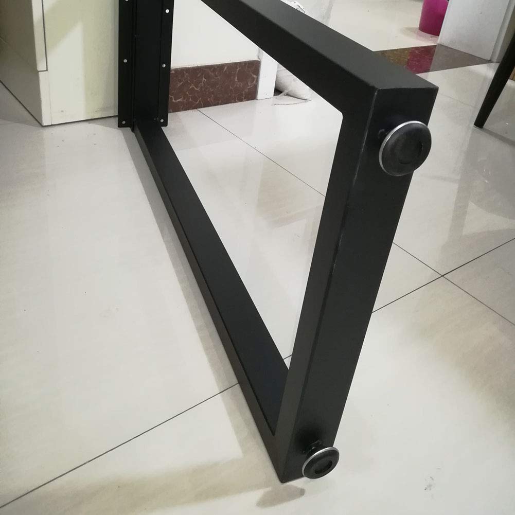 Regulowane nogi w kształcie litery U do nowoczesnych stołów, 2 sztuki, o wysokiej stabilności (czarne, 60 * 72 cm)