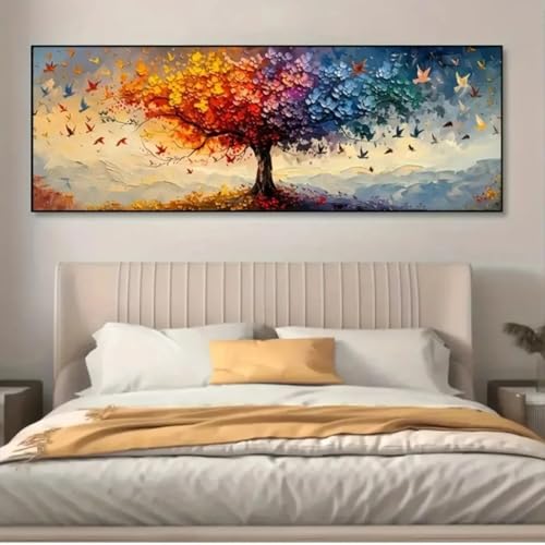 Impression sur toile arbre de vie grand format encadré haut de gamme