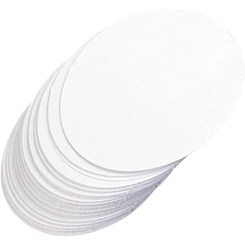 Oshhni Pack of 100 Round Blank Pin Button Blanks   58 mm White Made of Paper Material   For DIY Badges Crafts Gifts Personalisation Events