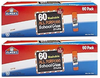 Elmers All Purpose School Glue Sticks, Washable, 0.24-ounce sticks, 120 Count