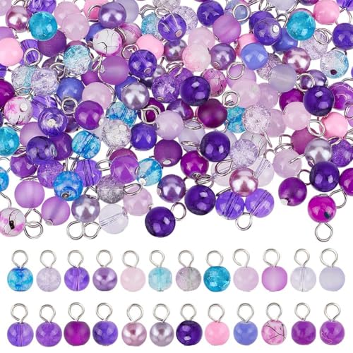 Breloques rondes en verre violet PandaHall pour créer vos bijoux d'été uniques