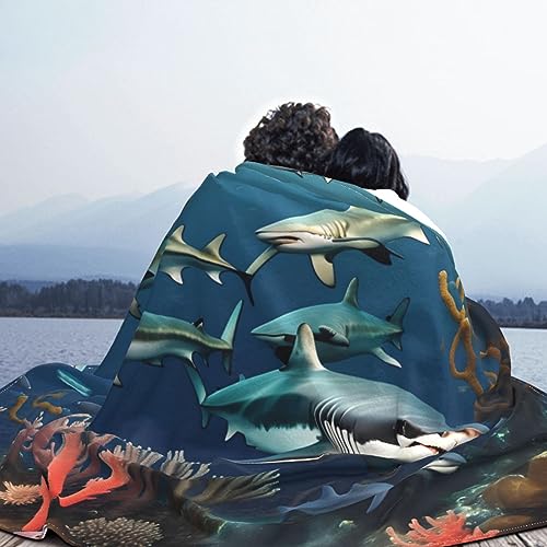 Couverture flanelle requins de qualité supérieure PHAYAH