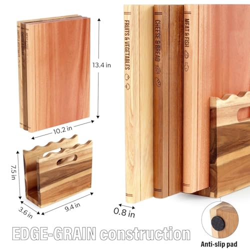 Set de Tablas de Cortar de Madera con Soporte, 3 Piezas miniatura 2