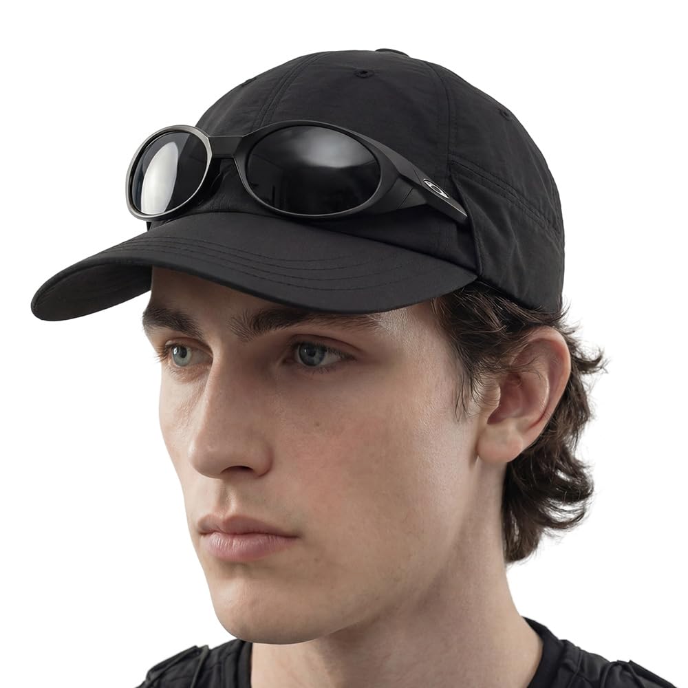 [Casquette Uniquement] Casquette de Lunettes de Soleil en Nylon, Chapeau de Performance d'extérieur à 6 Panneaux, Bord Long, Doublure en Maille, Corée