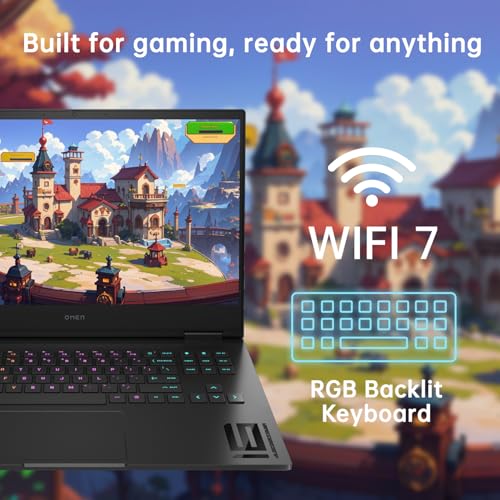 Image of HP Omen 16 AI VR Ready Gaming Laptop, 16.1 inch FHD 165Hz IPS, Intel i9-14900HX, NVIDIA GeForce RTX 4070, 16GB DDR5 RAM, 1TB SSD, RGB Backlit KB, Wi-Fi 7, Bundle with HyperX Cloud Headset