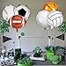 24 Pcs Sports Foil Balloon Set, 18 Inch Football Basketball Baseball Volleyball Golf Soccer Balloons All Sports Game Balloons for Birthday Baby Shower Sports Themed Party Decorations