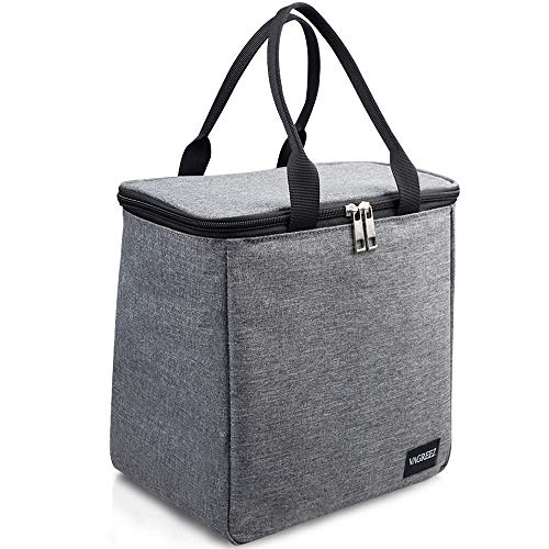 Vagreez Lunch Bag, Insulated Lunch Bag Large Waterproof Lunch Tote Bag For Men & Women (Grey) #TOP24