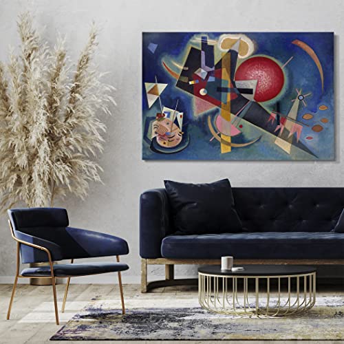 Tableau Kandinsky in Blue 1925 Impression sur Toile 80x60cm