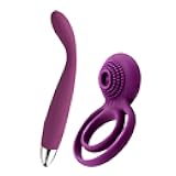 COCO G Spot Vibrator - 8 Seconds to Climax 5*5 Vibrations Clit Nipple Personal Massager + SVAKOM Couples Ring Vibrating Dual Penis Rings Male Adult Sensory Toys Clitoral Vibrator G-Spot Vibes