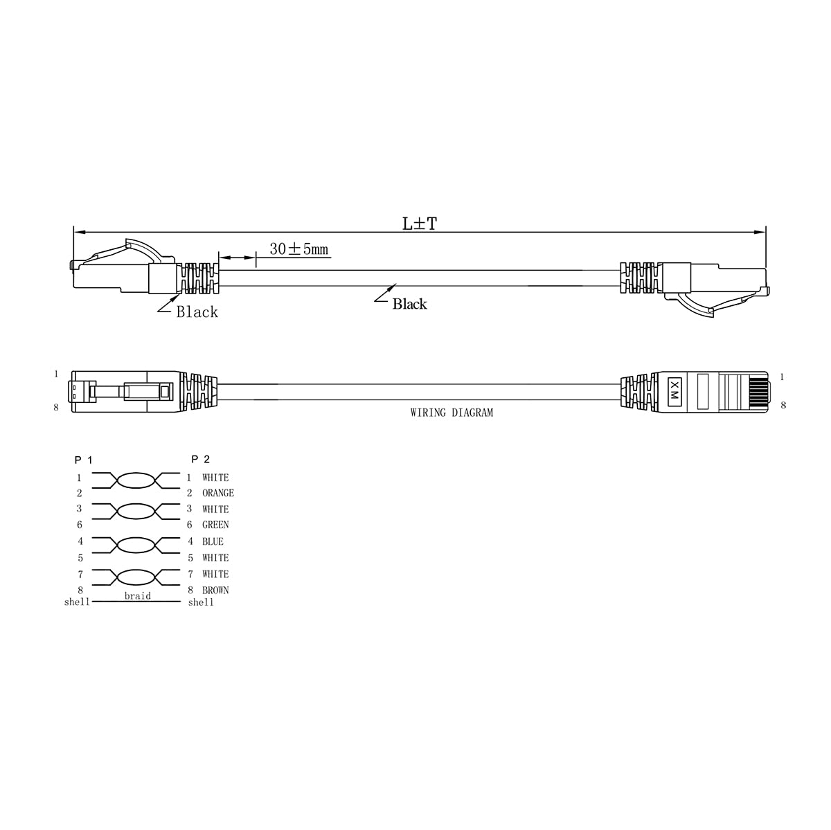 LogiLink CQ6145S kabel sieciowy 50 m, Cat6a, S/FTP (S-STP), RJ-45, RJ-45, czarny, 50 m