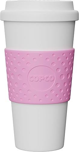 Copco Acadia - Taza de viaje aislada de doble pared con funda antideslizante, 16 onzas, goma de mascar