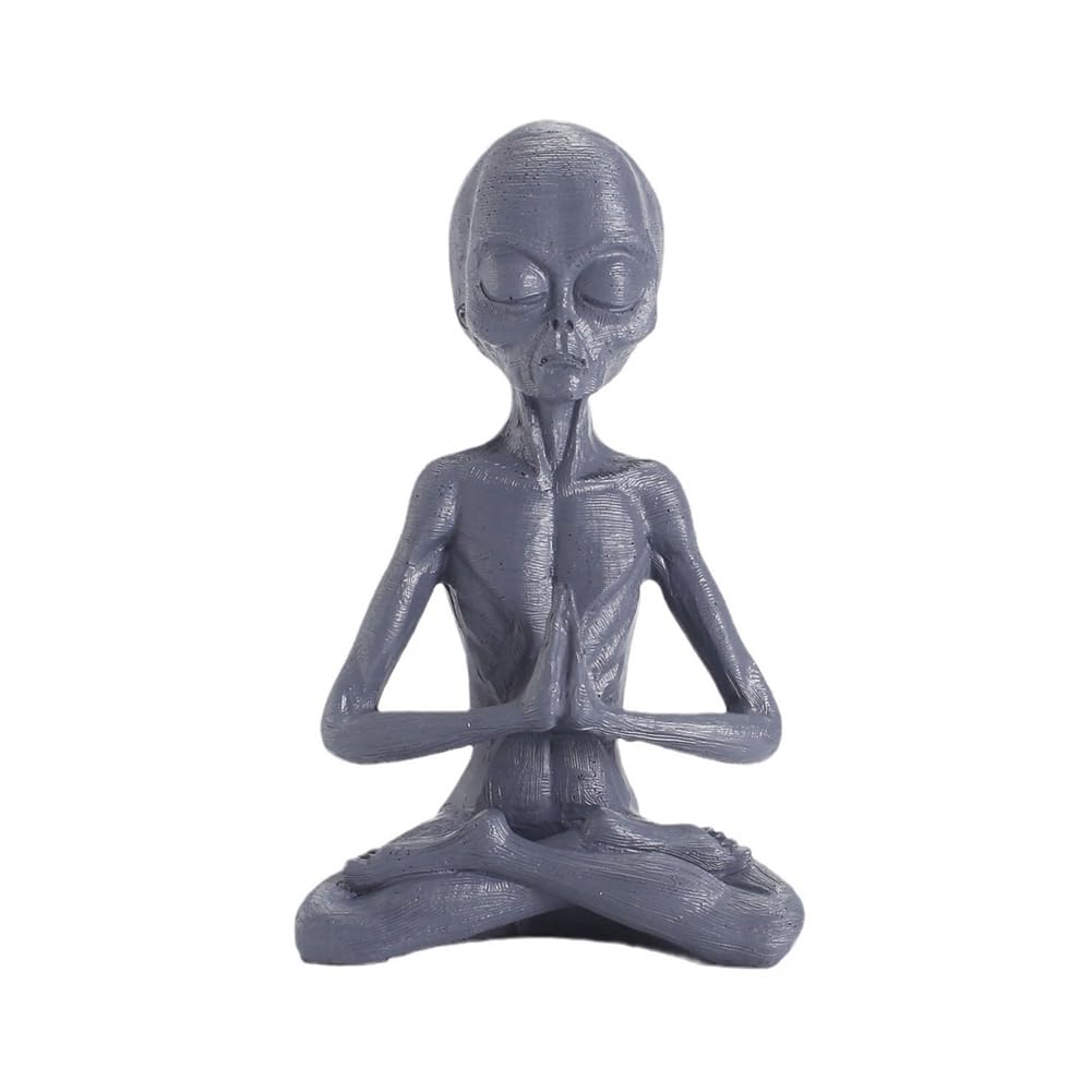 CTRLZS Ornaments Desk Topper Yoga Meditation Statue Figurine Statue Shelf Sitters Meditation Garden Statue, Easy to Use