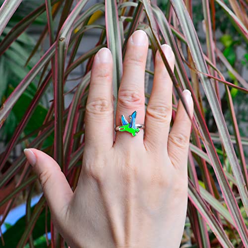 Image of Dinosaur Color Change Kids Pterodactylus Mood Ring Gift for Boys Girls Size Adjustable