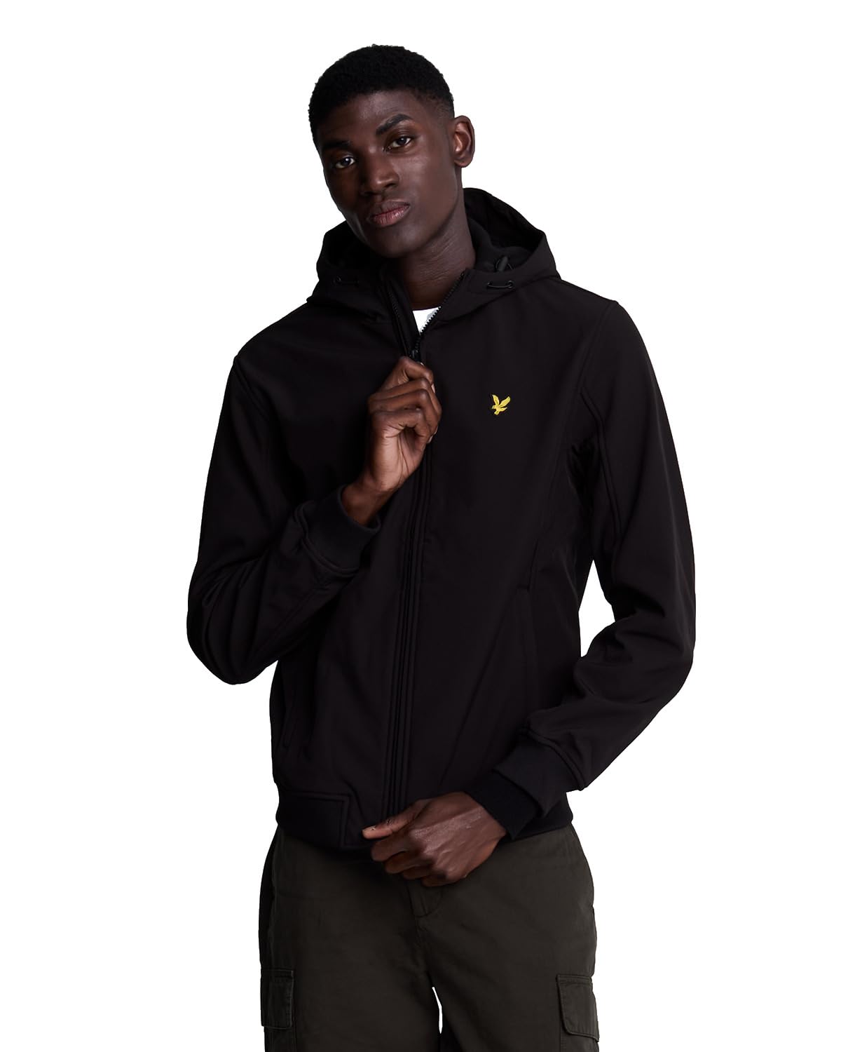 Lyle & Scott Mid Jackets Fleece Back Softshell Jacket Z865 Jet Black, L