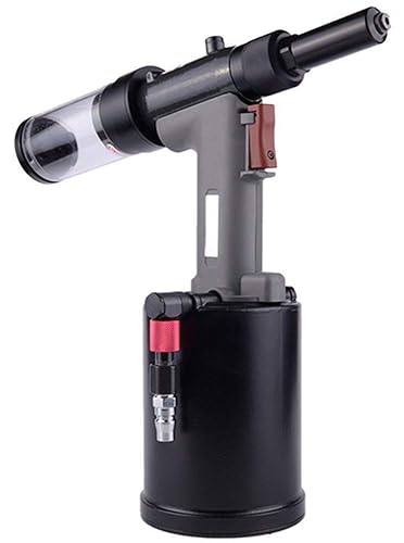 Miniatura 5 de NEWTRY Pistola de remache industrial de 0.252 in con ventilación anecoica neumática ajustable remachadora tipo pistola remachadora 2 muere