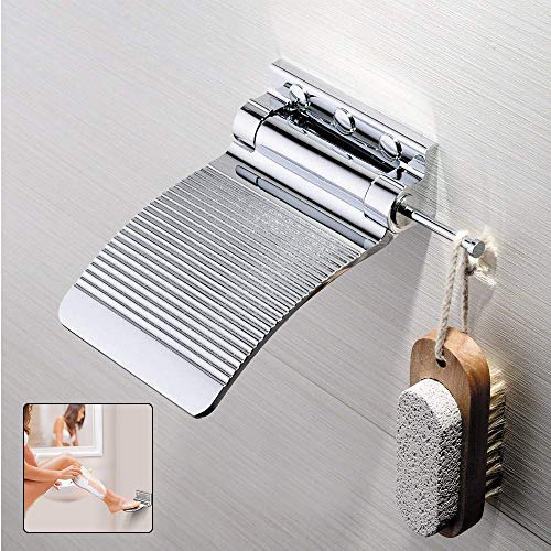Repose-pieds De Douche Pliable En Aluminium - À Fixer Au Mur, Pour Raser Les Jambes, Laver Les Pieds - Support 120 Lbs