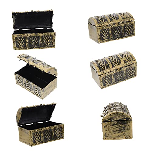 Totority 6pcs Pirate Treasure Chest Boxes for Versatile Playthings Storage for Jewelry Candy and Party Props Fun Photo Props for Celebrations