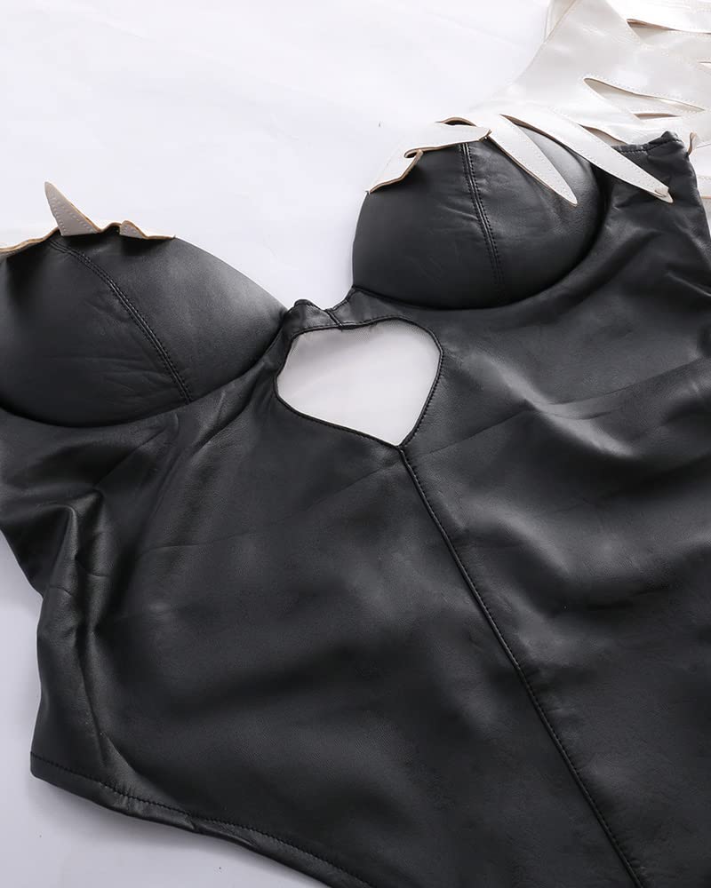 miccostumes Women's Costume Evil Cosplay Leotard Fullset With Wings Leggings