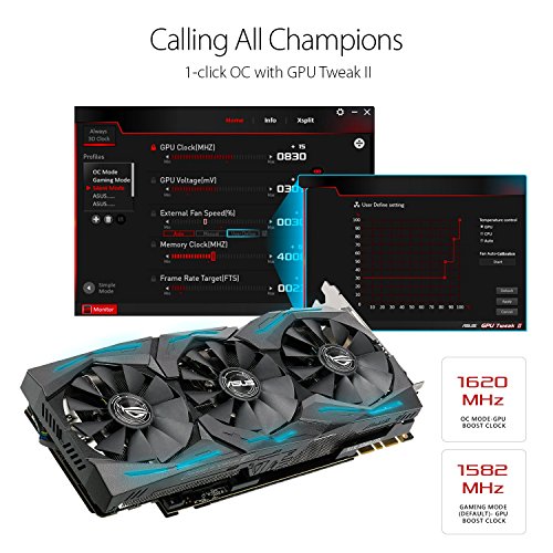 Image of ASUS ROG STRIX GeForce GTX 1080 TI 11GB VR Ready 5K HD Gaming Graphics Card (ROG-STRIX-GTX1080TI-11G-GAMING) (Renewed)