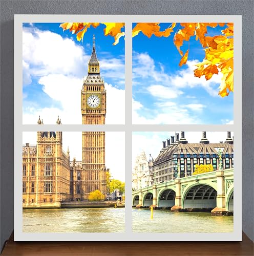 Ventanas falsas iluminadas LED Big Ben para salones interiores modernos 3