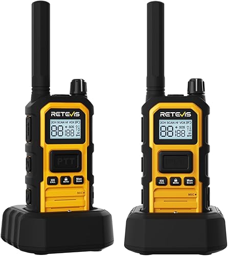 Miniatura 15 de Retevis RB48 Plus IP67 - Walkie Talkies impermeables de largo alcance, radio GMRS, radio bidireccional para trabajos de construcción, NOAA,