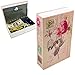 EIOUMAX 9.6 x 6.2 x 2.2 inches Beatiful Rose Inches Book Safe with Key Lock, Metal,safe for money