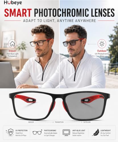 Image of TR90 Progressive Photochromic Blue Light Reading Glasses,Cheaters Readers