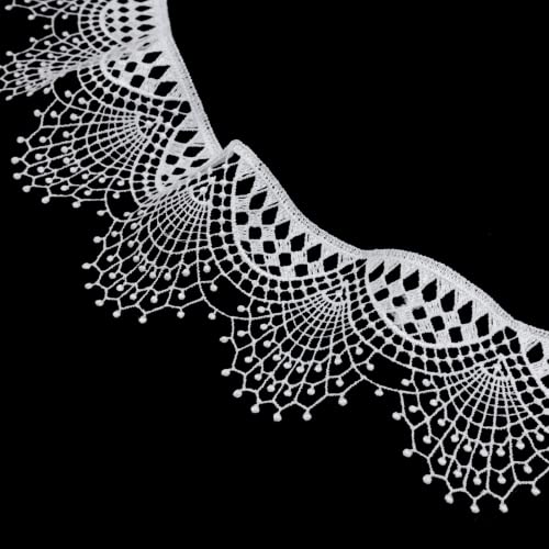Idongcai Venice Lace Trim White Lace Trim Crochet Floral Lace Fabric 2023 New Lace Trim Crafting Scalloped Edge For Sewing, Gift Wrap, Wedding Decoration, Diy Art Crafts #TOP3