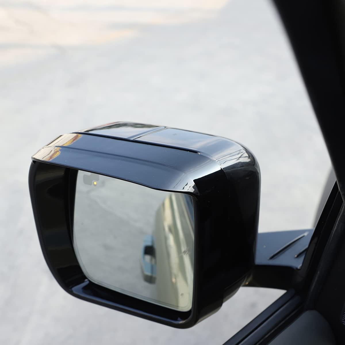 TINKI ABS Exterior Rearview Mirror Rain Brow Frame For Land Rover Defender 110 Accessories 2020 2021 2022 Auto Parts (Piano Black)