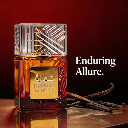 Image of AFLUXE Humrah Dkhoun Eau de Parfum for Men, 3.4 Fl. Oz - Long Lasting Smoky Tobacco & Amber Fragrance, Sweet Gourmand Men's Perfume with Incense and Praline
