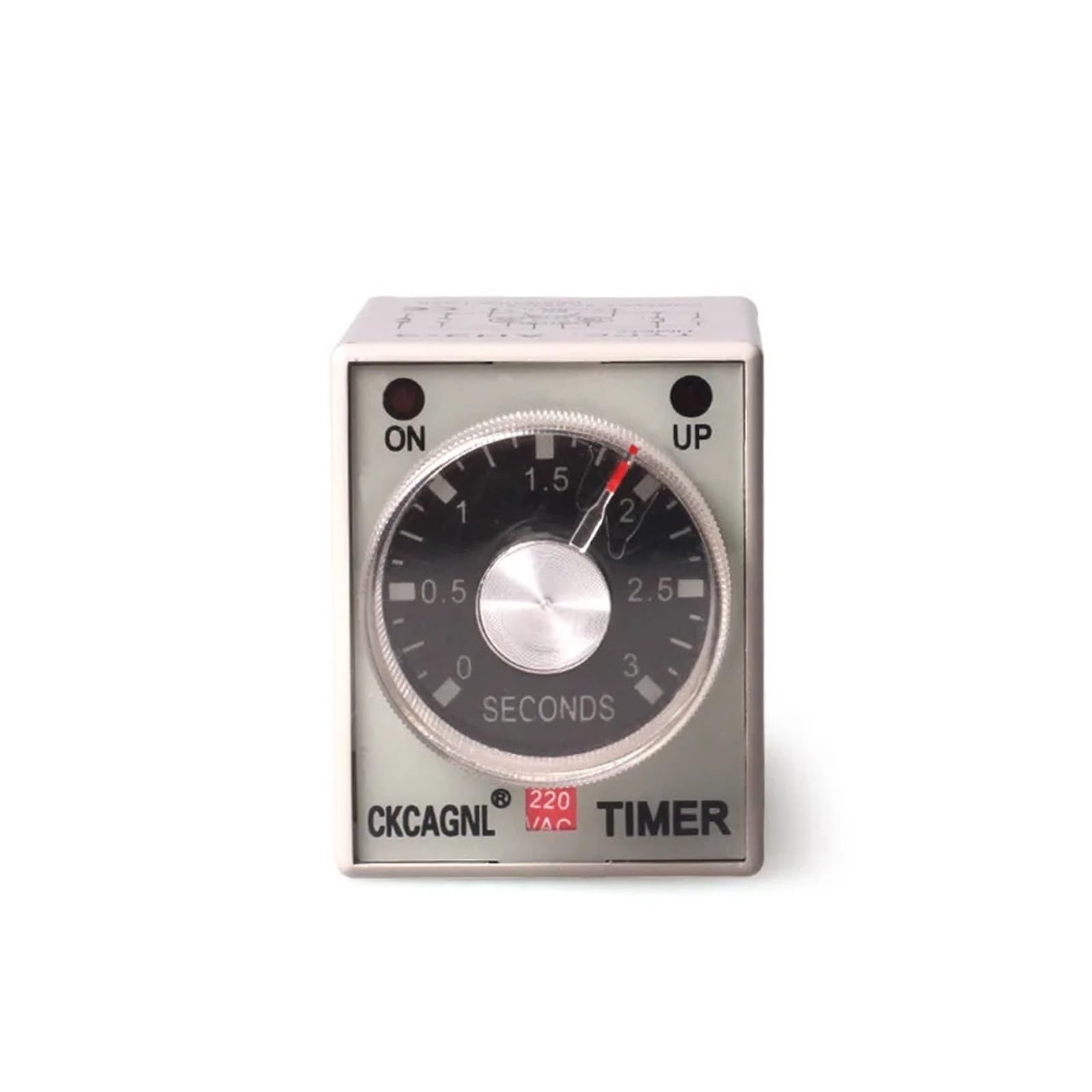 Relés AH3-3 1S/3S/6S/10S/30S/60S/3M/6M/10M/30M/60M Relé de retardo de Encendido CA 220 V/110 V CC 24 V/12 V con zócalo (10 M)