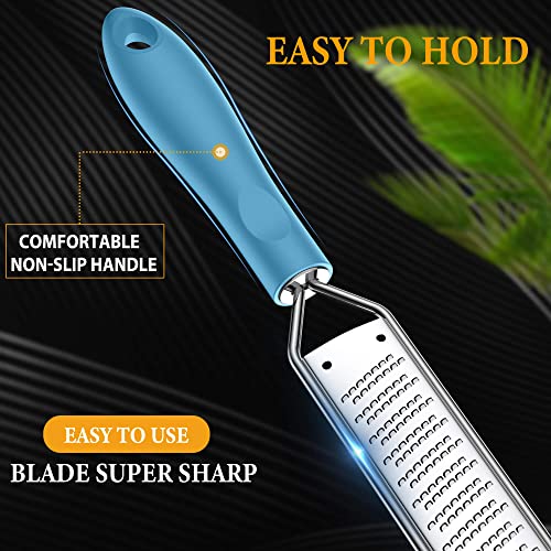 Zester And Grater - Soft Touch Handle - Blue #TOP4