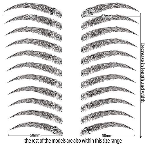 Aresvns Black Eyebrows Tattoo Sticker 132 Pairs! 4D Tattoo Eyebrows Long-Lasting And Waterproof,12 Popular Eyebrow Shapes,Lifelike Imitation Eyebrows Christmas Gift #TOP4