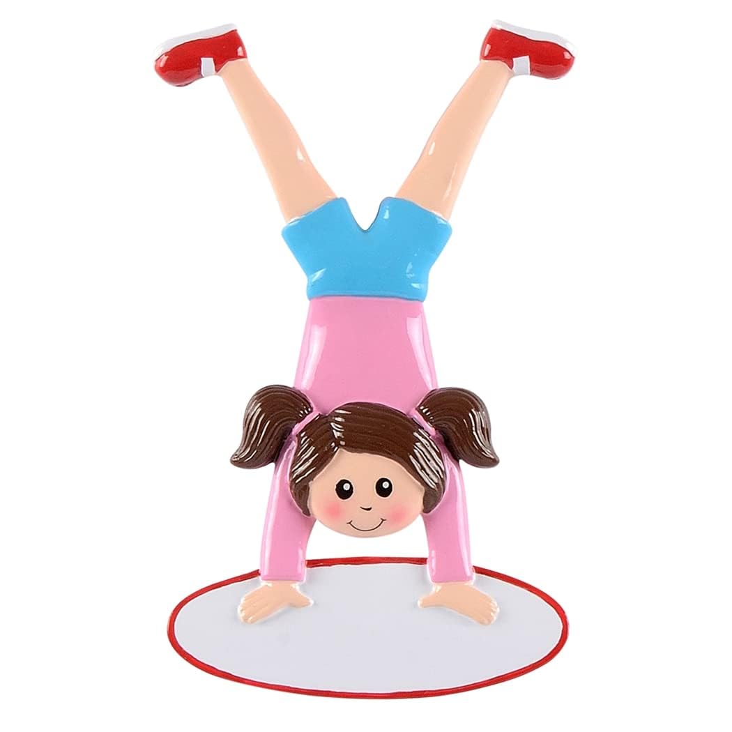 Tumbling Cartwheel Personalized Ornament- Handstand Gymnast Girl Personalized Christmas Ornaments- Gymnastics Gifts for Girls