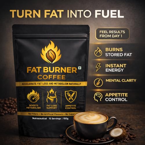 Image of Simply Human Fat Burner Coffee | Natural Weight Loss Coffee for Men & Women | Boost Metabolism, Burn Fat & Control Cravings | No Sugar, No Fillers | 15 Servings